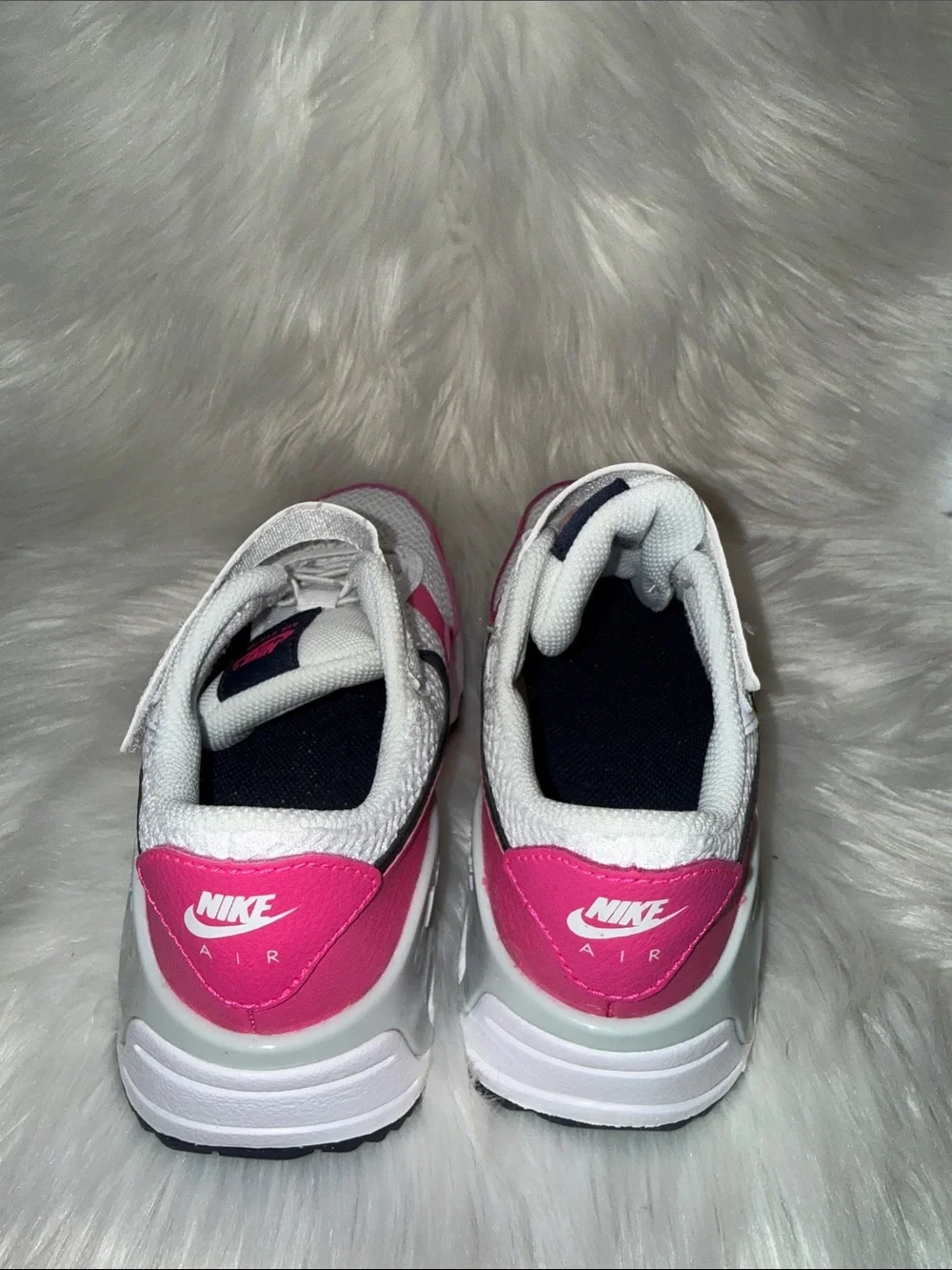 Nike Kids White & Hot Pink Air Max Accent Sneakers